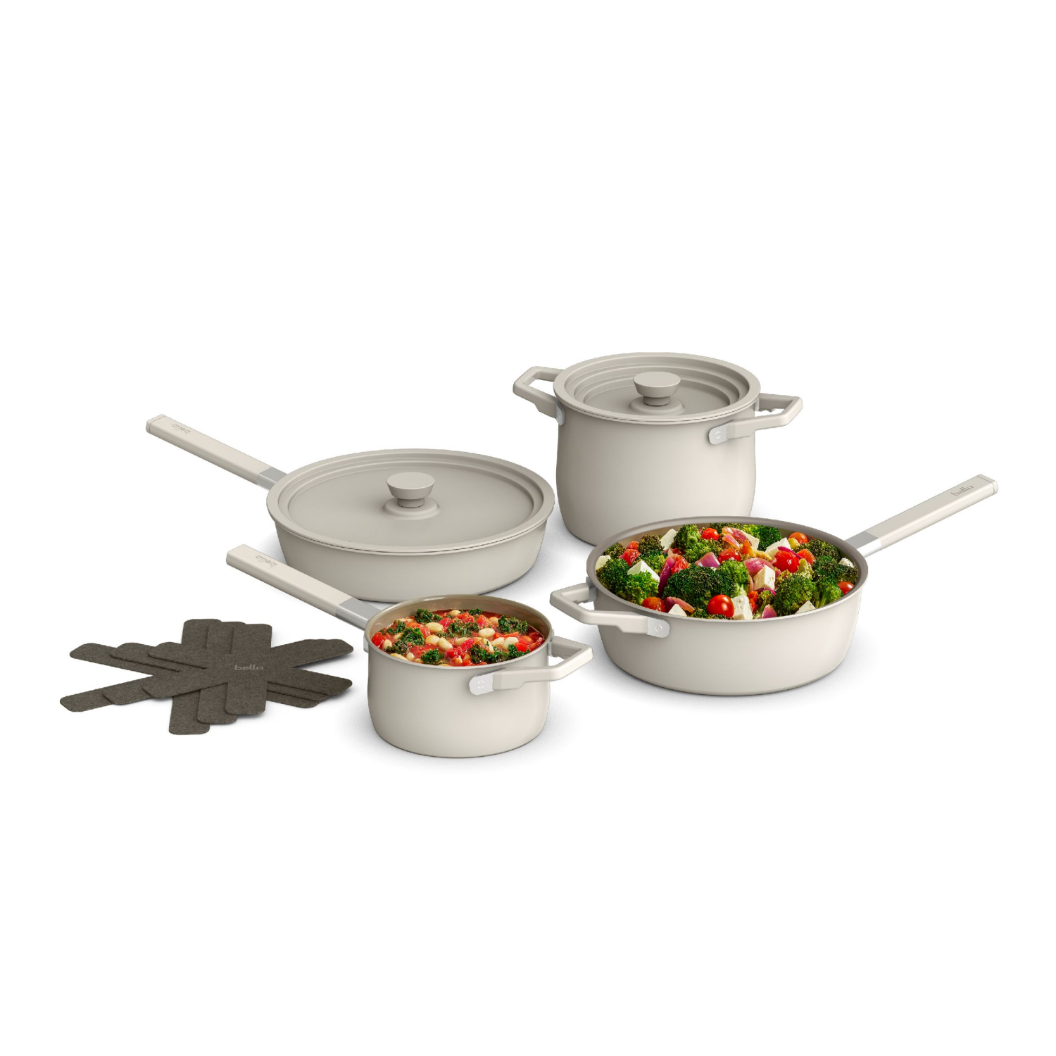 slide 4 of 7, Bella 9 Piece Store More Cookware Set, 9 ct