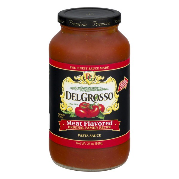 slide 1 of 1, La Famiglia DelGrosso Meat Flavored Pasta Sauce, 24 oz