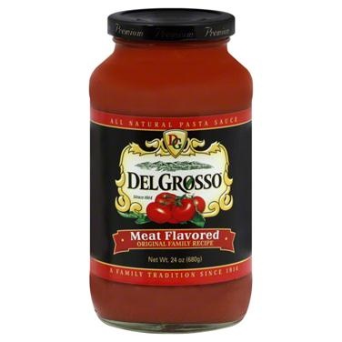 slide 1 of 1, La Famiglia DelGrosso Meat Flavored Pasta Sauce, 24 oz