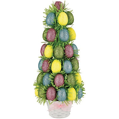 slide 1 of 1, FC Young Easter Egg Cone Tree Tabletop Dcor, 12 in