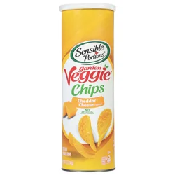Sensible Portions Garden Veggie Chips Cheddar Cheese Potato Crisps 5 oz. Canister