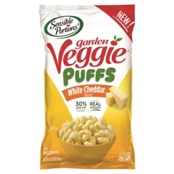Sensible Portions Garden Veggie White Cheddar Flavored Baked Corn Puffs 3.75 oz