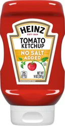 Heinz No Salt Added Tomato Ketchup 14 oz. Bottle