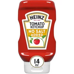 Heinz Tomato Ketchup with No Salt Added, 14 oz Bottle