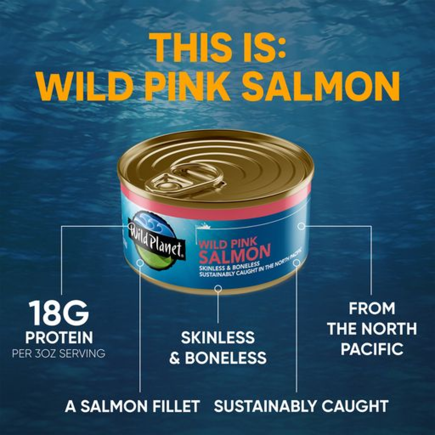 slide 4 of 4, Wild Planet Wild Pink Salmon 6 oz, 6 oz