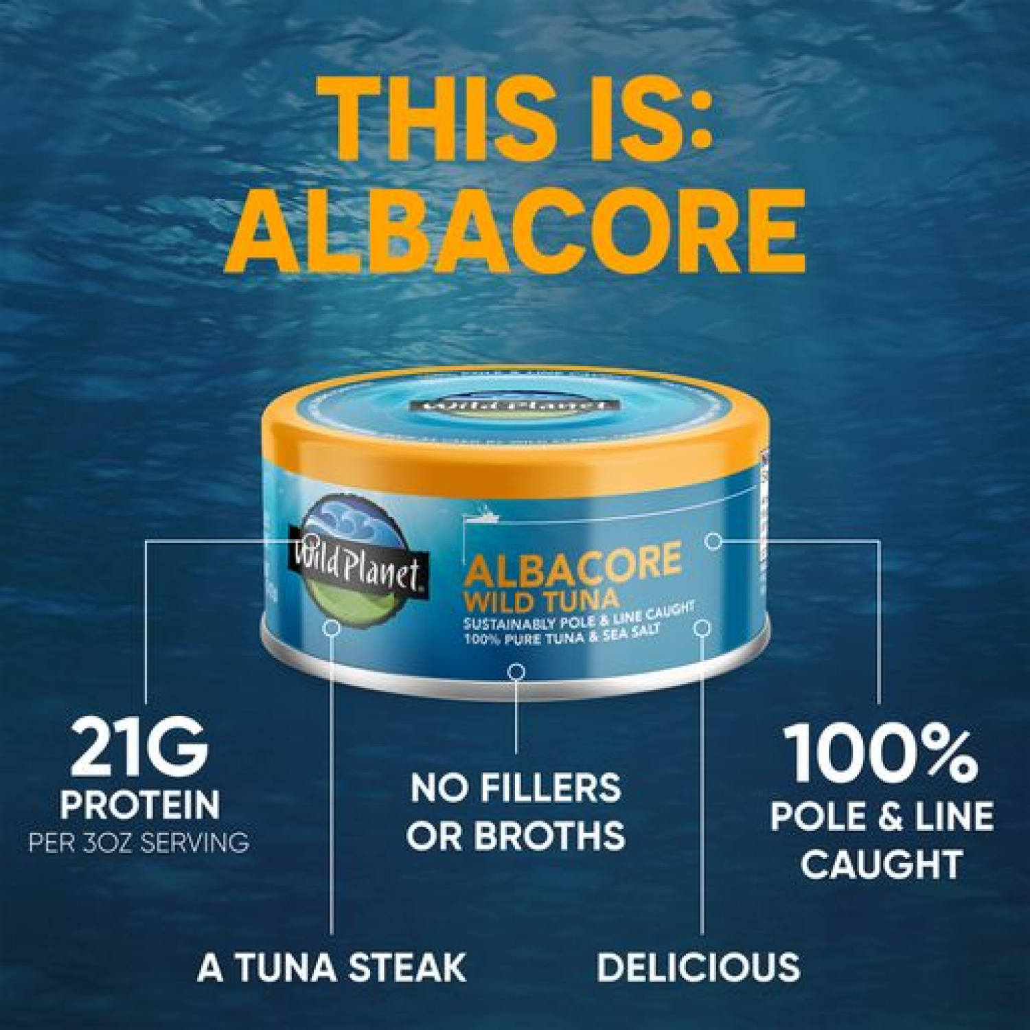 slide 2 of 4, Wild Planet Albacore Wild Tuna 5 oz, 5 oz