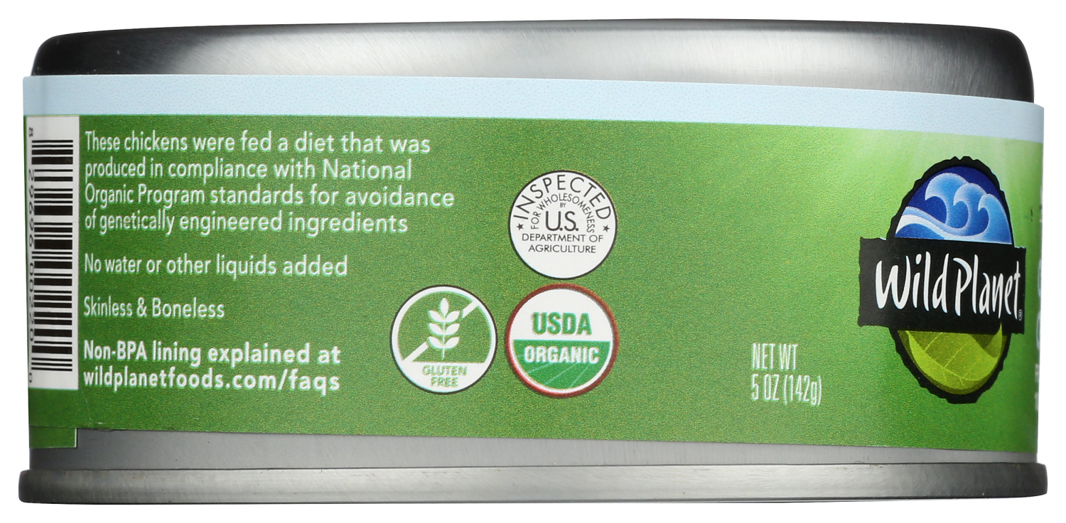 slide 3 of 3, Wild Planet Roasted Organic Chicken Breast with Rib Meat 5 oz, 5 oz