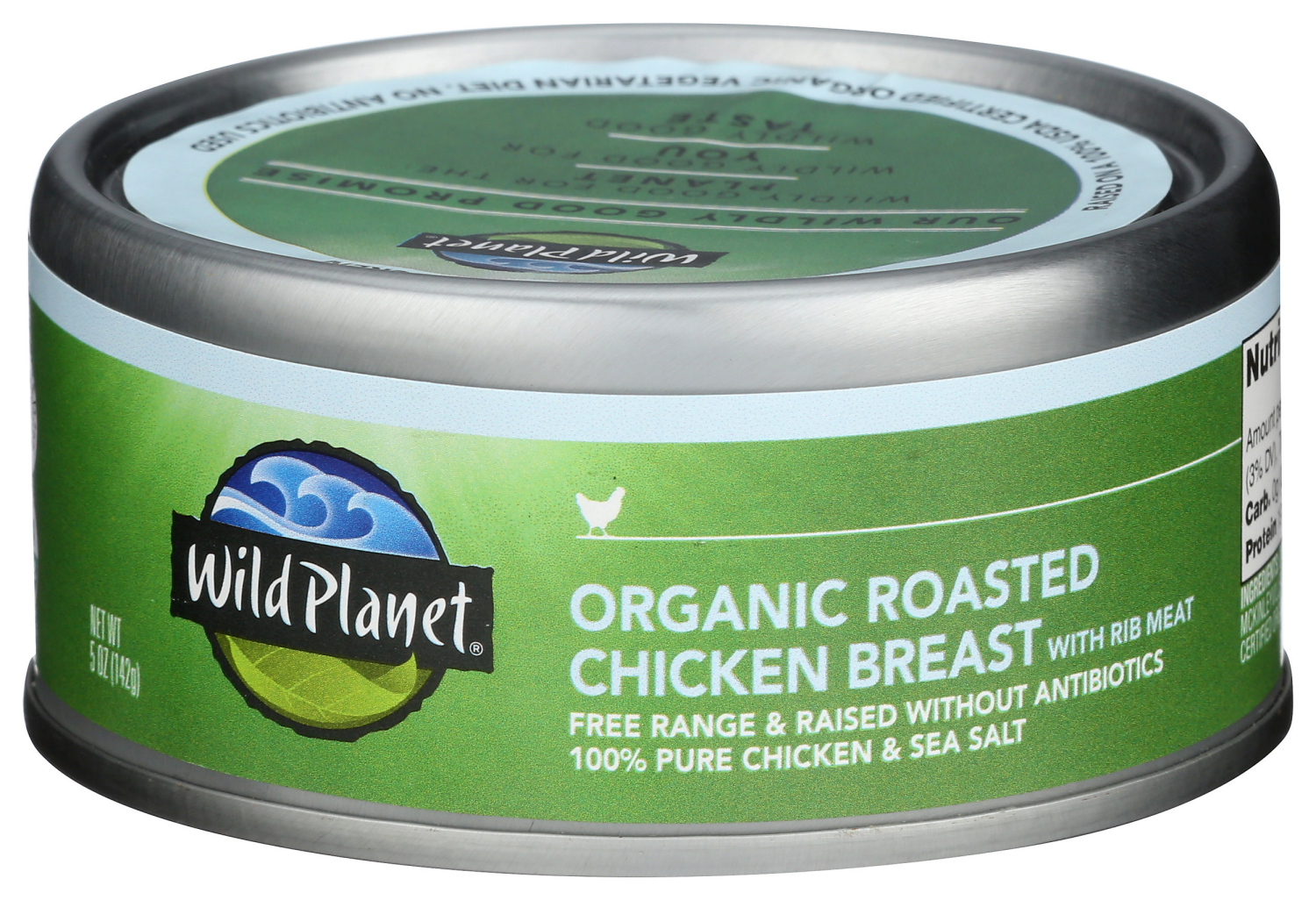 slide 1 of 3, Wild Planet Roasted Organic Chicken Breast with Rib Meat 5 oz, 5 oz