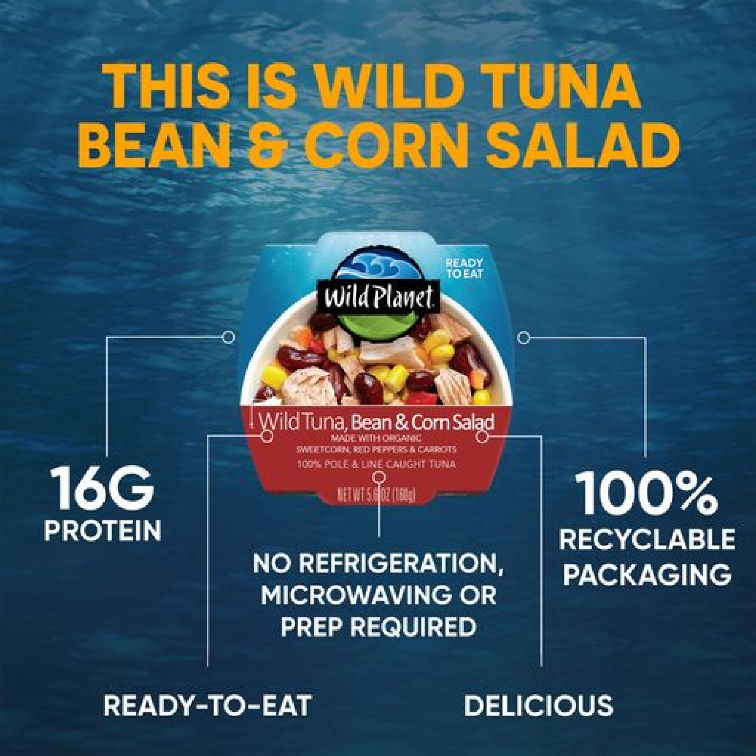 slide 4 of 4, Wild Planet Wild Tuna & Red Bean Salad 5.6 oz, 5.6 oz