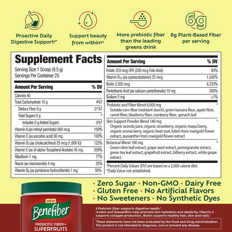 slide 2 of 14, Benefiber Super Fruits, 8.8 oz