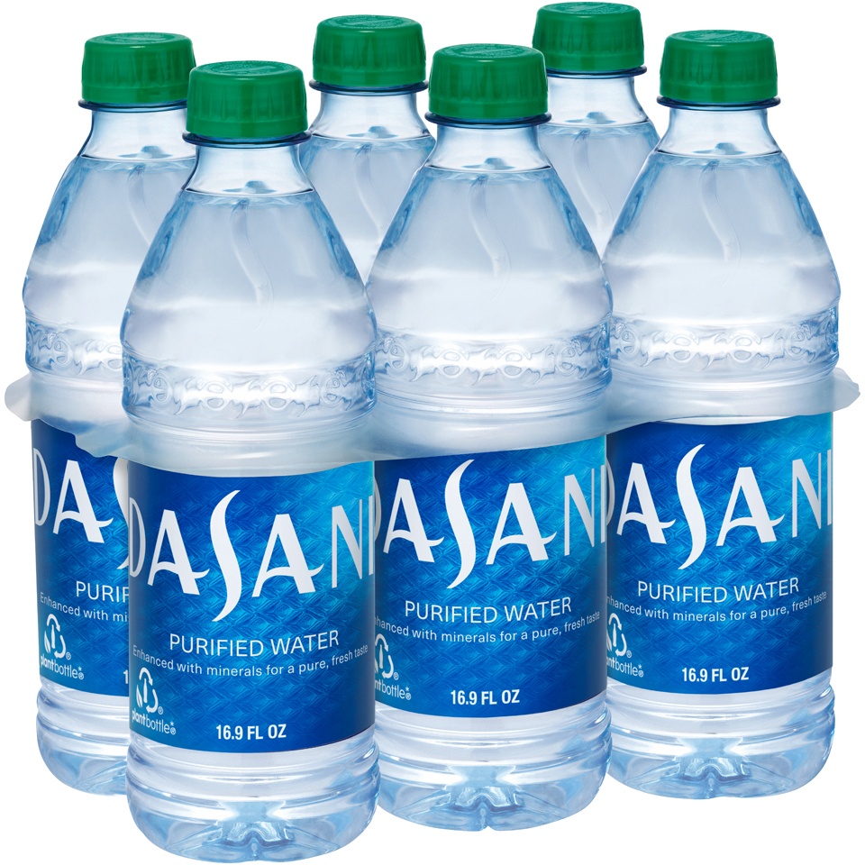 slide 2 of 2, DASANI Purified Water Bottles, 16.9 fl oz, 6 Pack, 6 ct