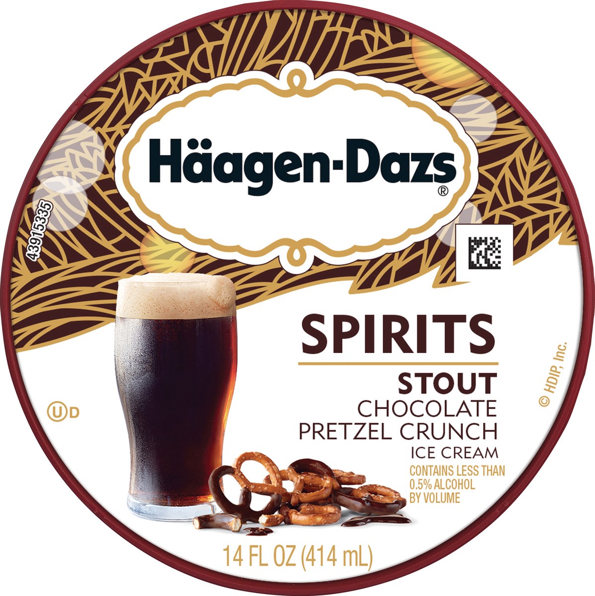 slide 2 of 6, Häagen-Dazs Spirits Stout Chocolate Pretzel Crunch Ice Cream, 14 fl oz