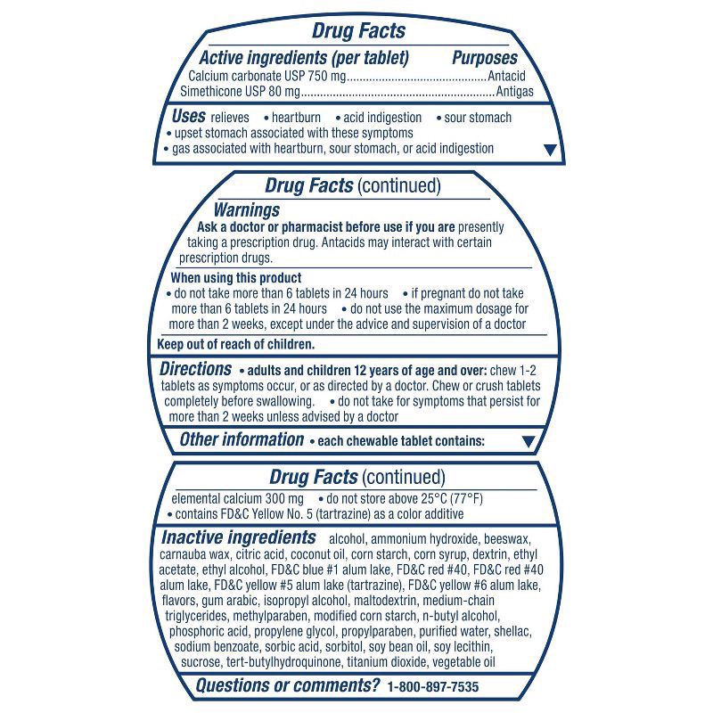 slide 4 of 12, Tums Chewy Bites Chew Able Antacid Tablets with Gas Relief, Lemon & Strawberry, 28 Count, 28 ct