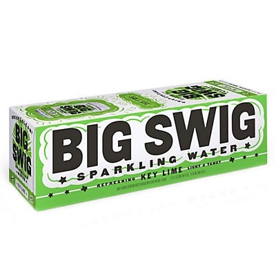 slide 1 of 1, Big Swig Sparkling Water - Key Lime - 12 ct; 12 fl oz, 12 ct; 12 fl oz