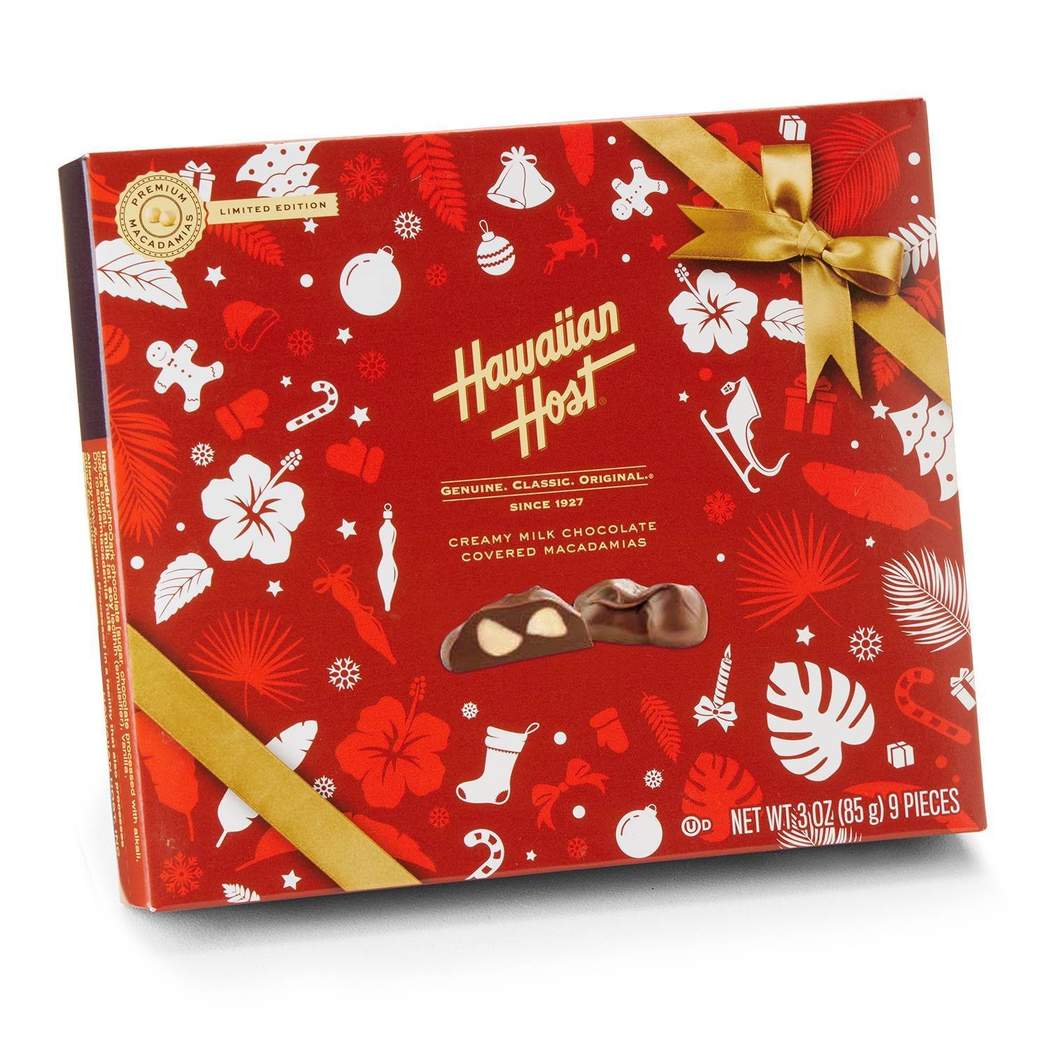 slide 1 of 5, Hawaiian Host Holiday Box Milk Chocolate Covered Macadamia - 2.9oz, 2.9 oz