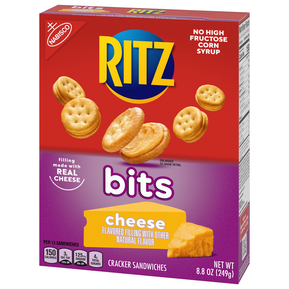 slide 3 of 9, RITZ Bits Cheese Sandwich Crackers, 8.8 oz, 8.8 oz