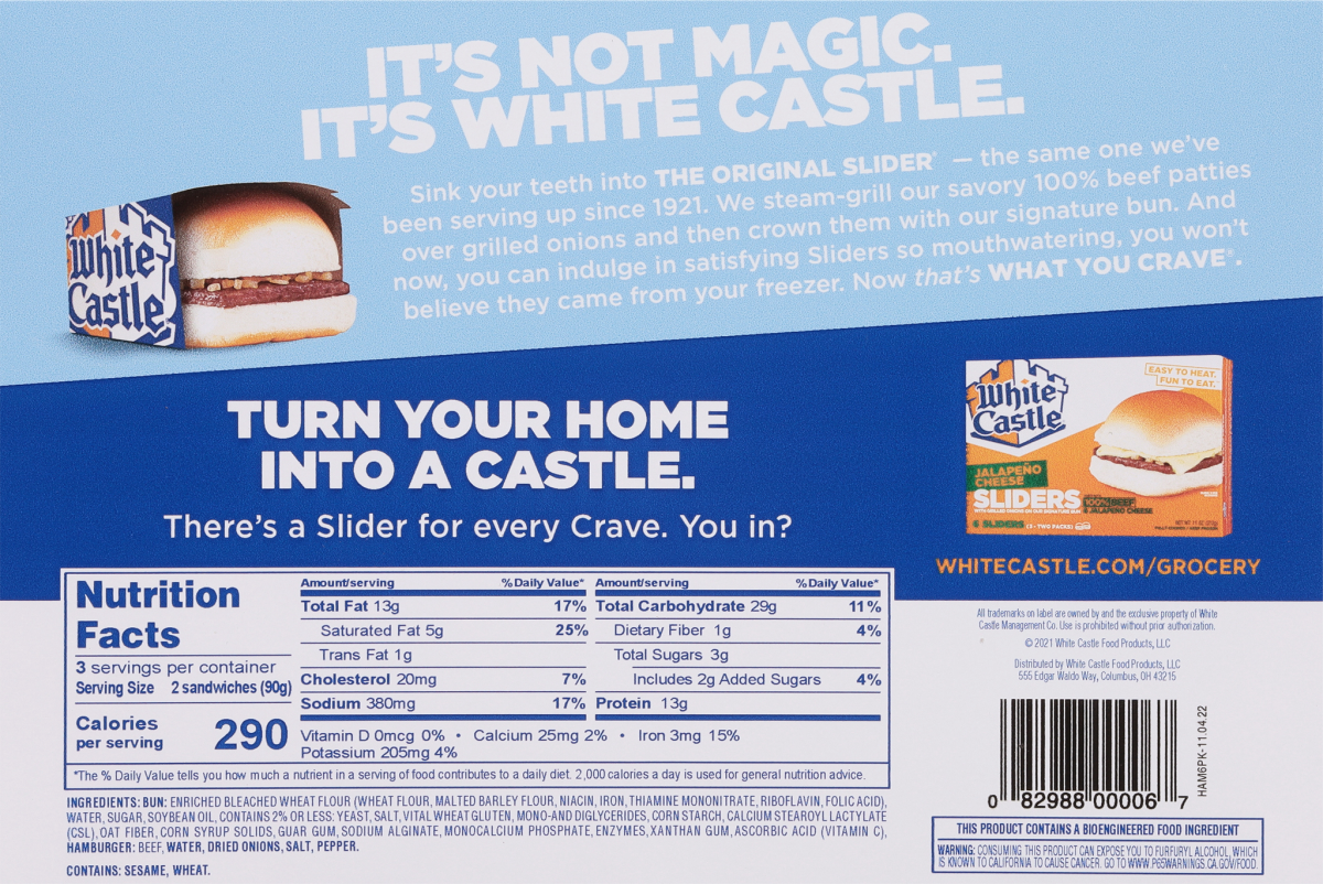 slide 2 of 2, White Castle The Original Sliders 3 - 2 Packs, 3 ct
