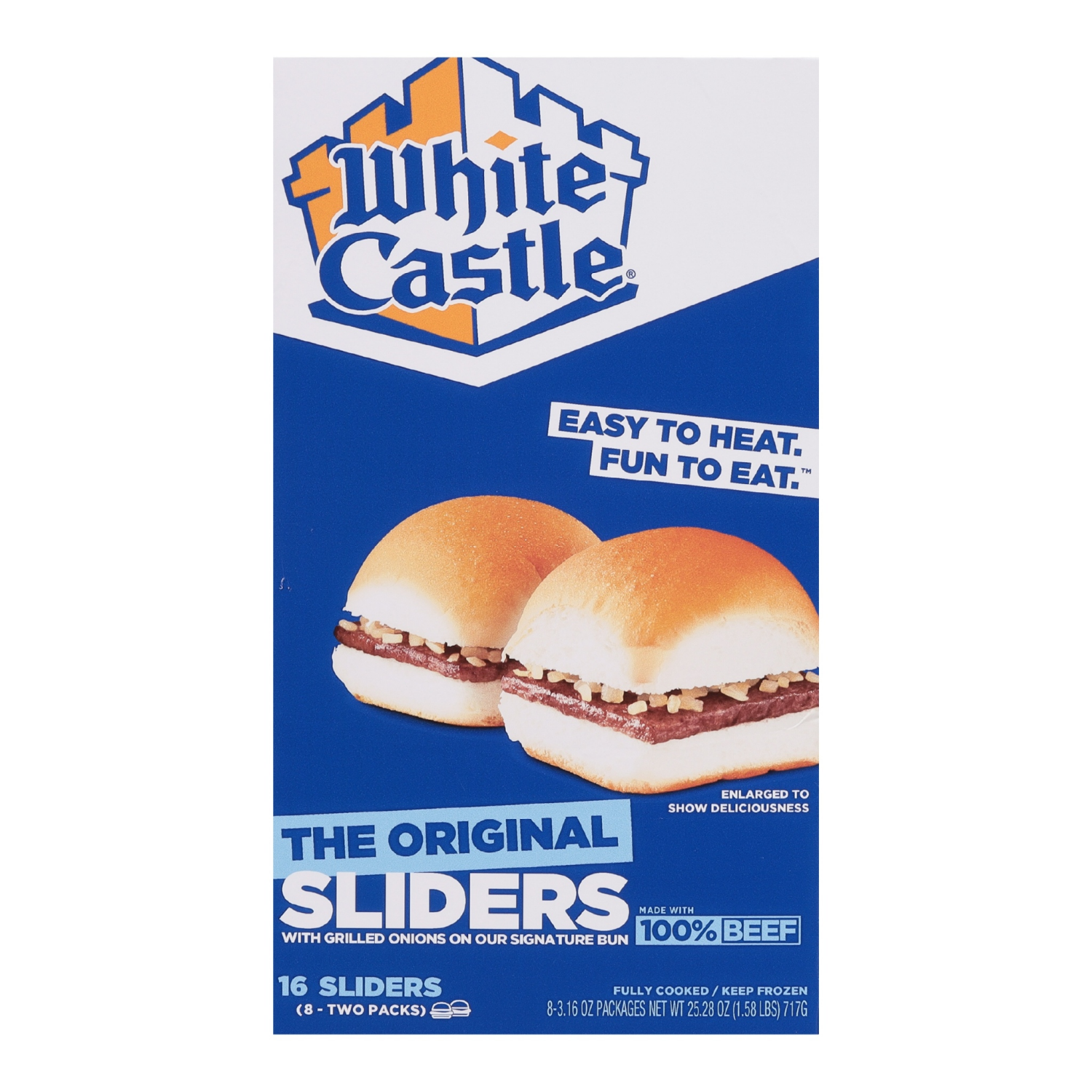 slide 1 of 2, White Castle Hamburger, 25.28 oz