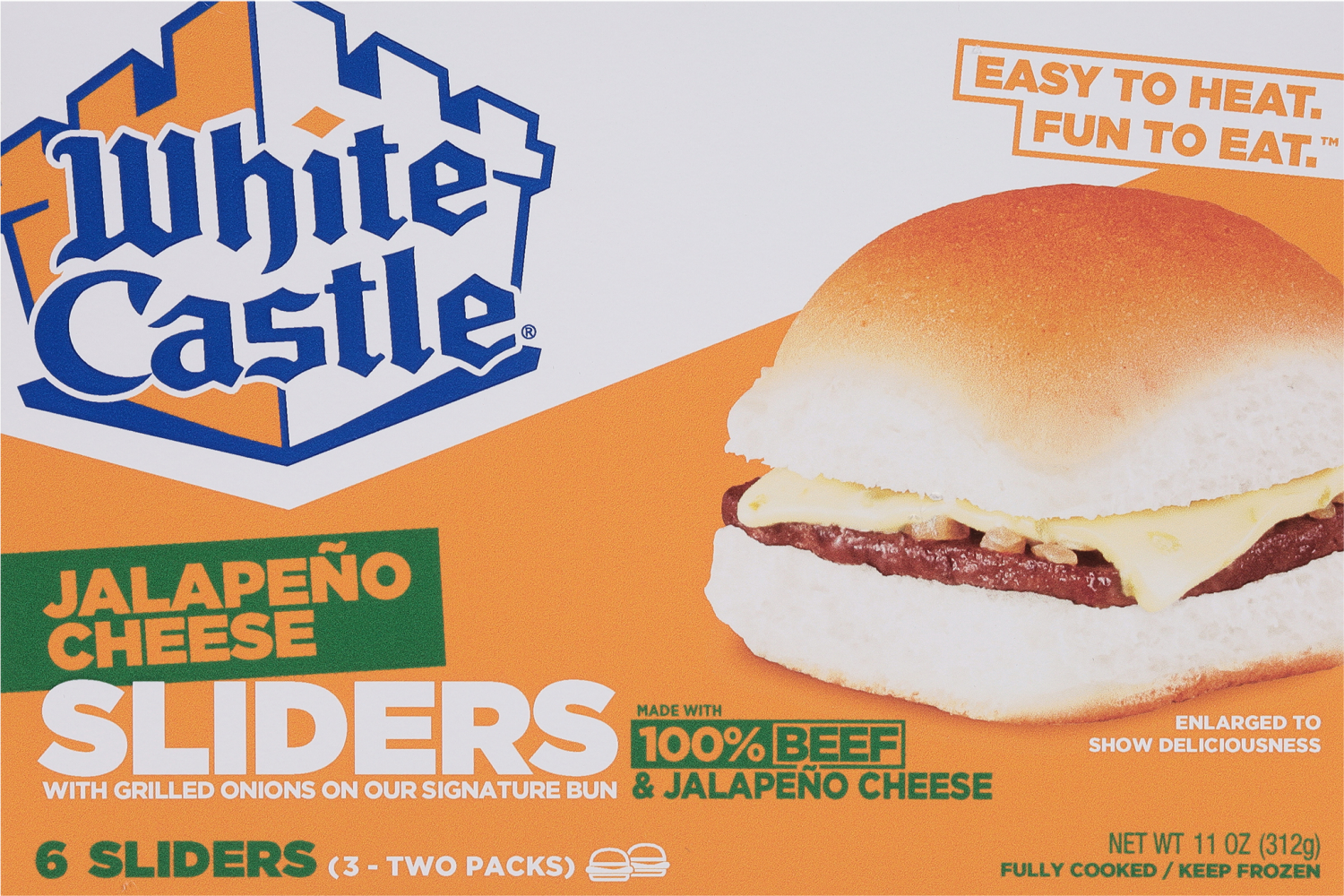 slide 1 of 2, White Castle Jalapeno Cheese Sliders, 9.5 oz