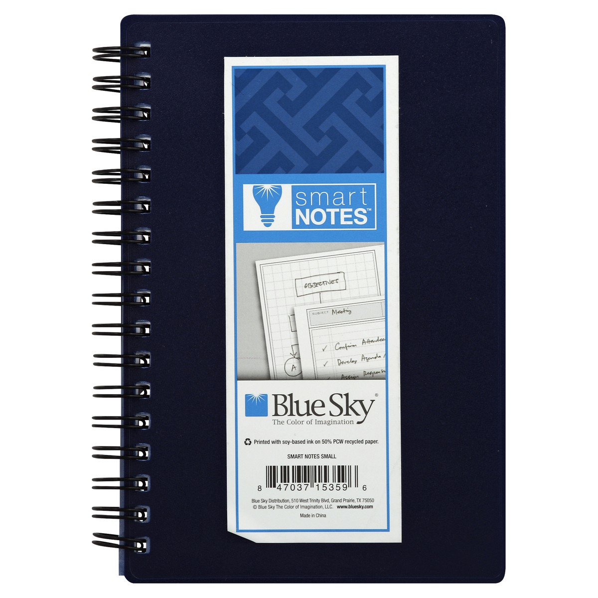 slide 7 of 8, Blue Sky Flexible Non-Dated Notebook, 4" x 6", Seville Black, 1 ct