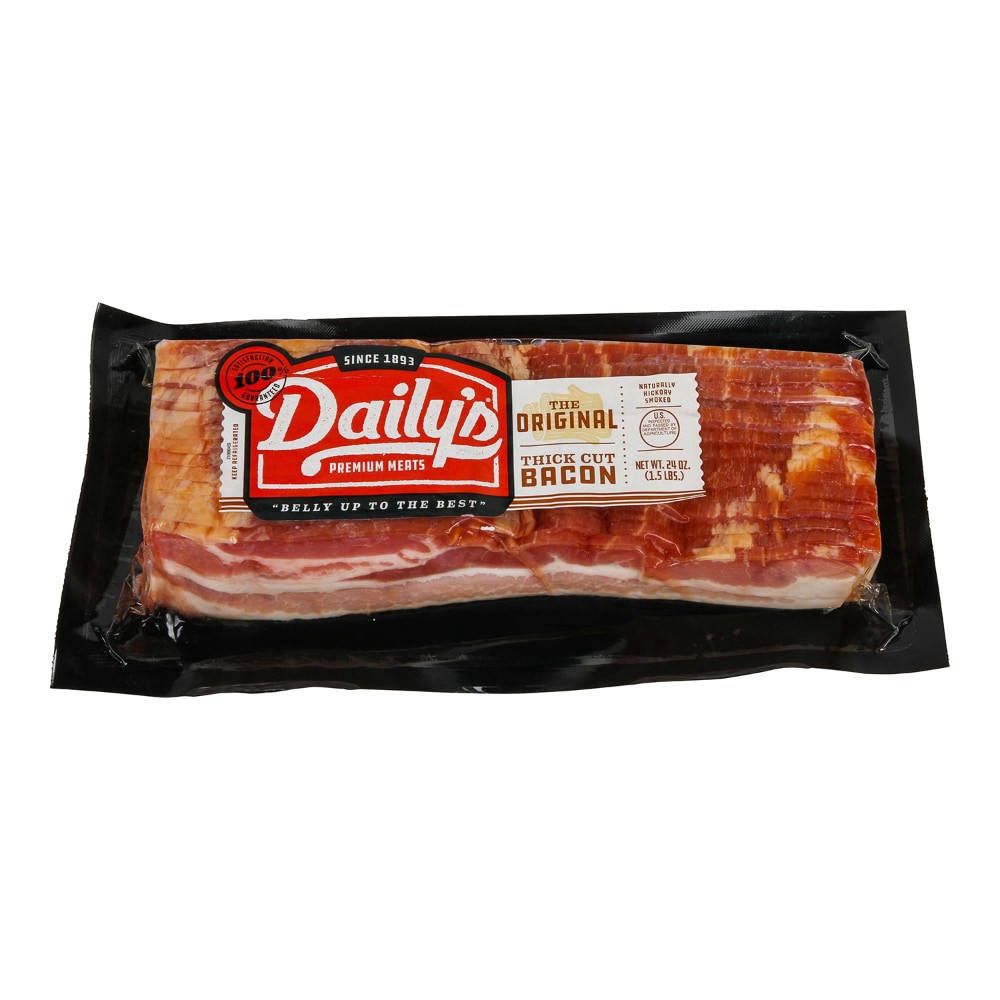 slide 1 of 4, Daily's The Original Thick Cut Bacon, 1.5 lb