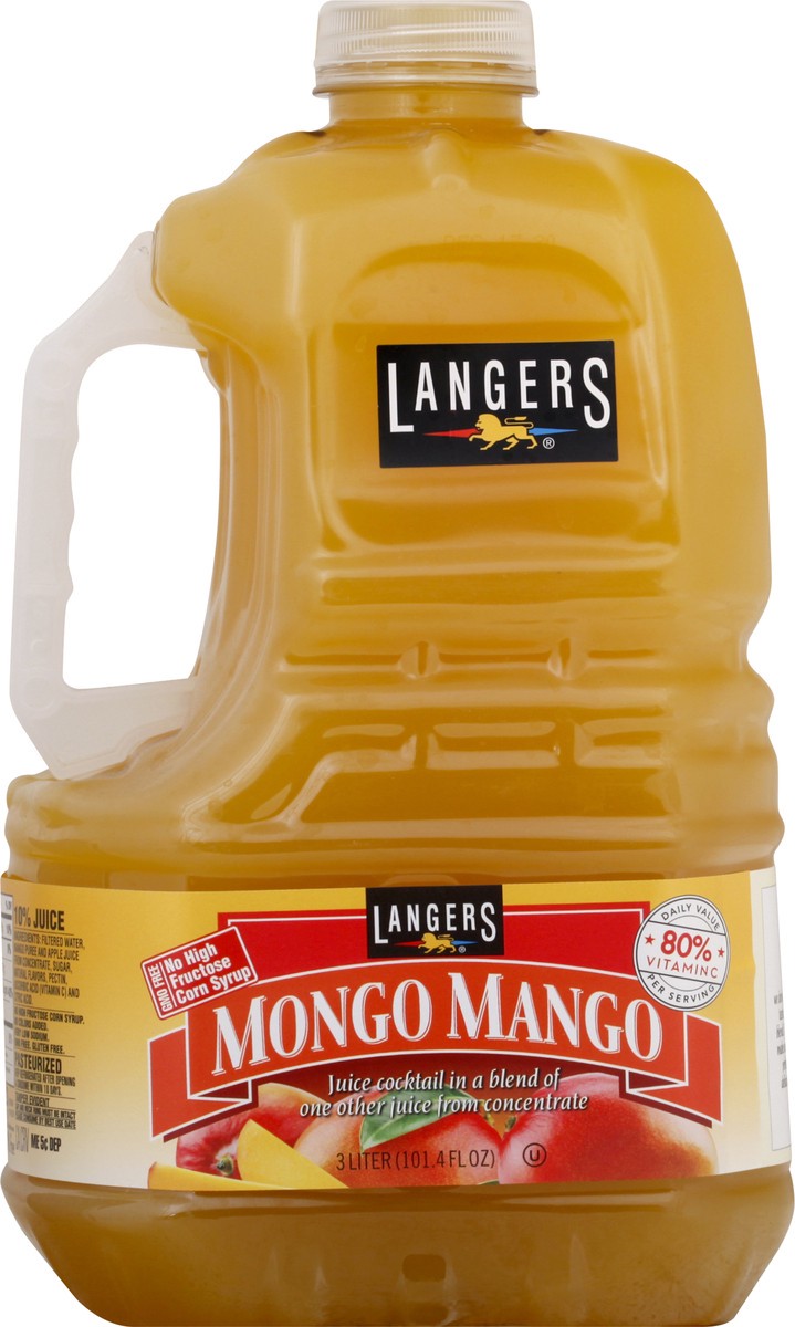 slide 3 of 13, Langers Mongo Mango Juice Cocktail - 3 liter, 3 liter