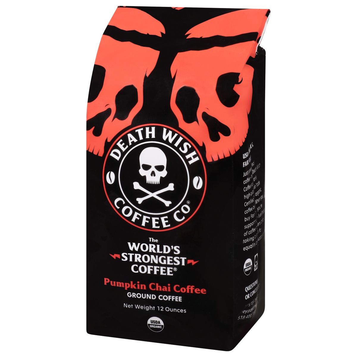 slide 3 of 10, Death Wish Coffee Co. Cauldron Aged Pumpkin Ground Coffee, 12 oz
