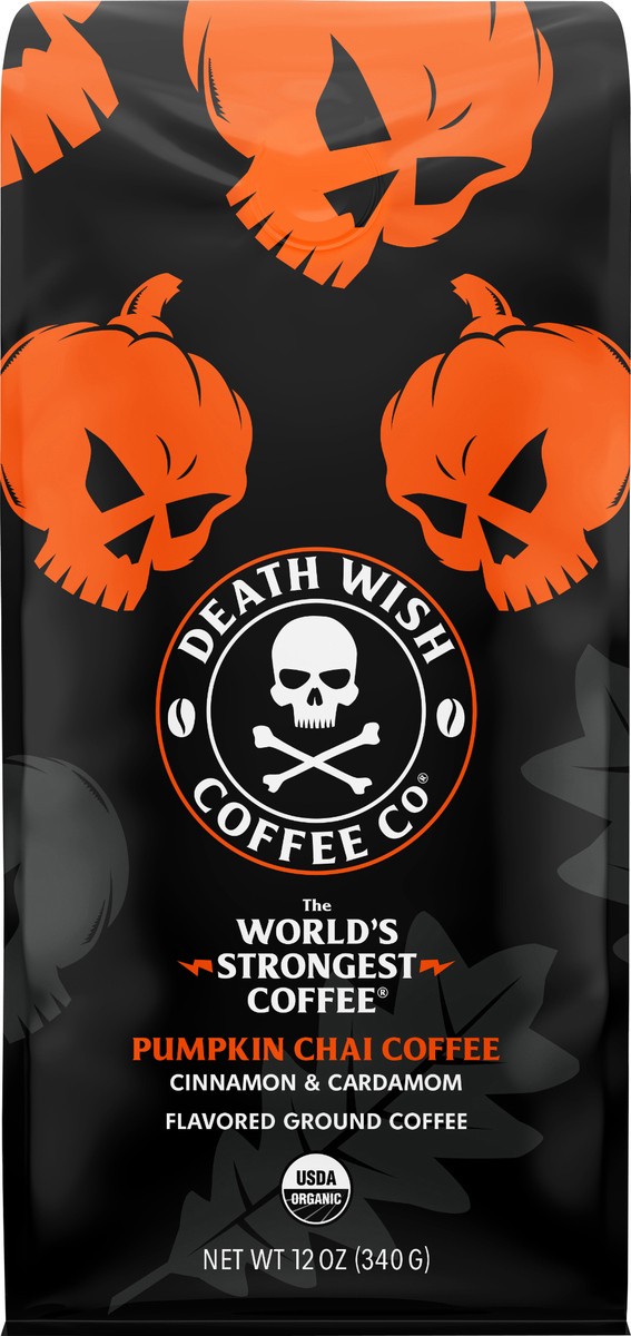 slide 6 of 6, Death Wish Coffee Co. Death Wish Coffee - Pumpkin Chai Ground, 12 oz