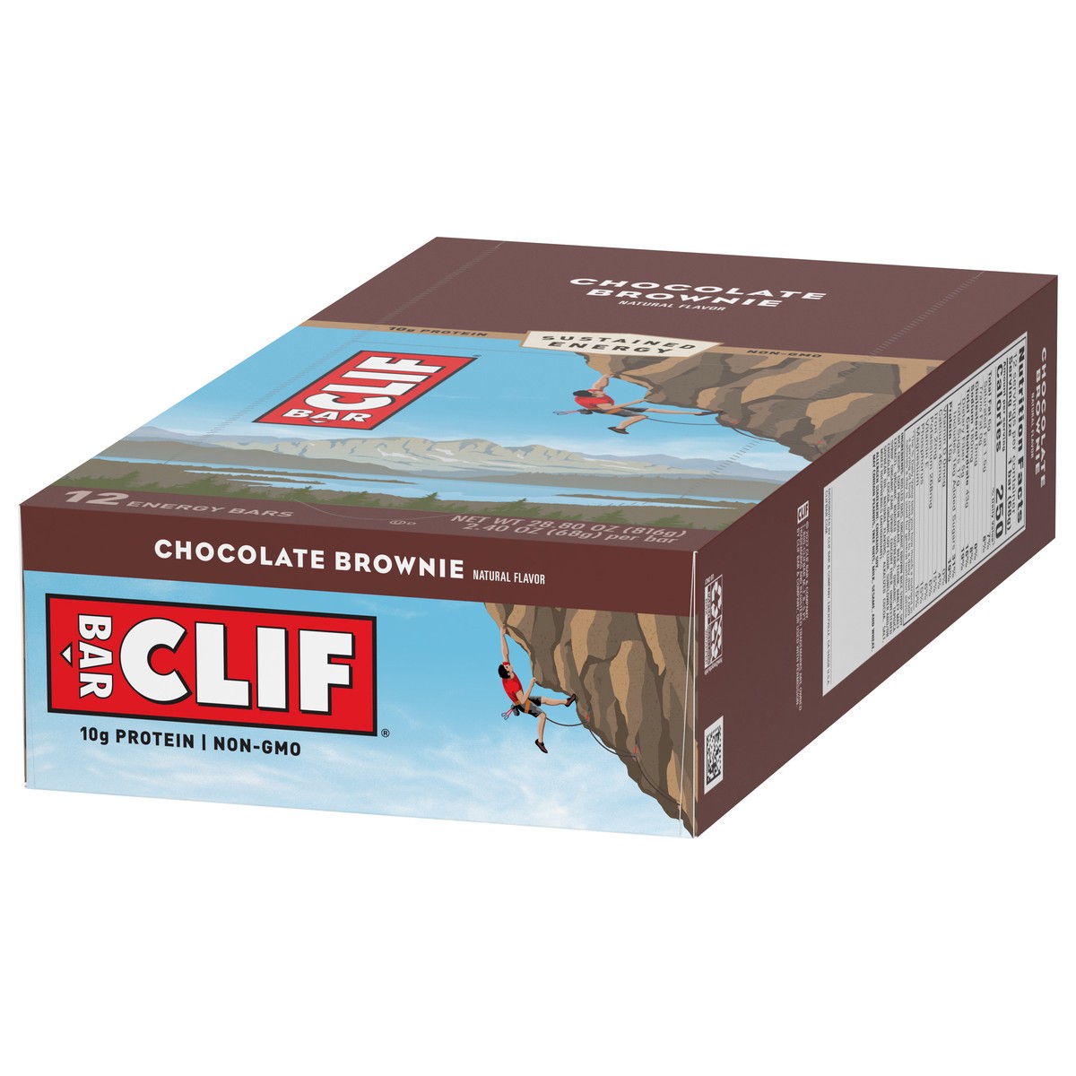 slide 3 of 9, CLIF BAR - Chocolate Brownie Flavor - Made with Organic Oats - 10g Protein - Non-GMO - Plant Based - Energy Bars - 2.4 oz. (12 Count), 28.8 oz