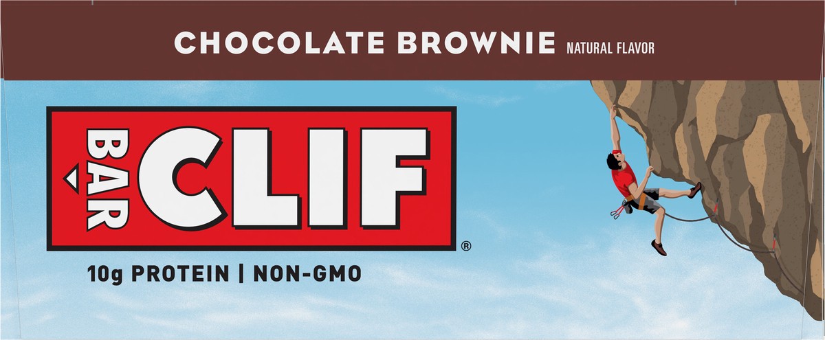 slide 5 of 9, CLIF BAR - Chocolate Brownie Flavor - Made with Organic Oats - 10g Protein - Non-GMO - Plant Based - Energy Bars - 2.4 oz. (12 Count), 28.8 oz