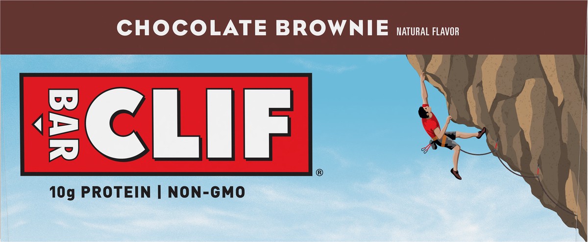 slide 6 of 9, CLIF BAR - Chocolate Brownie Flavor - Made with Organic Oats - 10g Protein - Non-GMO - Plant Based - Energy Bars - 2.4 oz. (12 Count), 28.8 oz