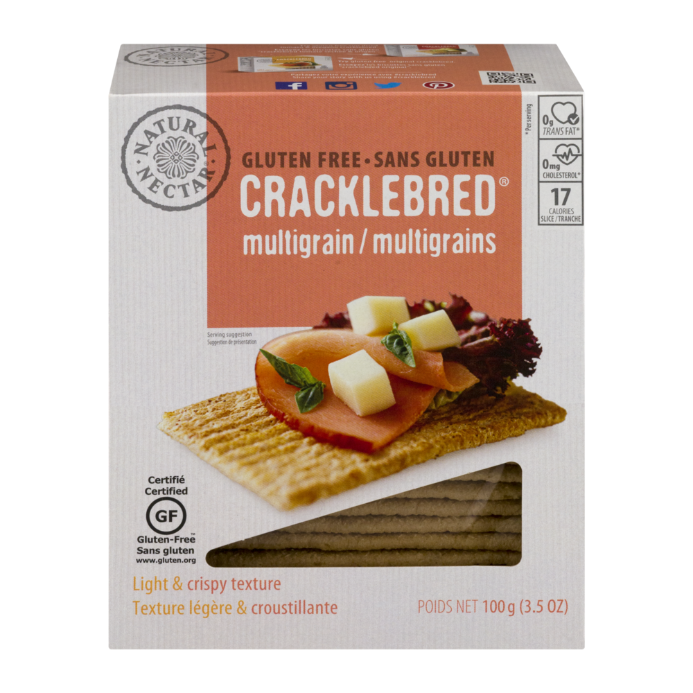 slide 1 of 4, Natural Nectar Gluten Free Multigrain Cracklebred, 3.5 oz