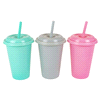 slide 2 of 9, Kolorae Cup With Lid And Straw, Assorted Colors, 3 ct