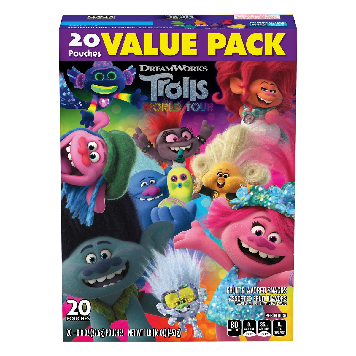 slide 1 of 1, Betty Crocker Trolls Fruit Flavored Snacks, 20 ct