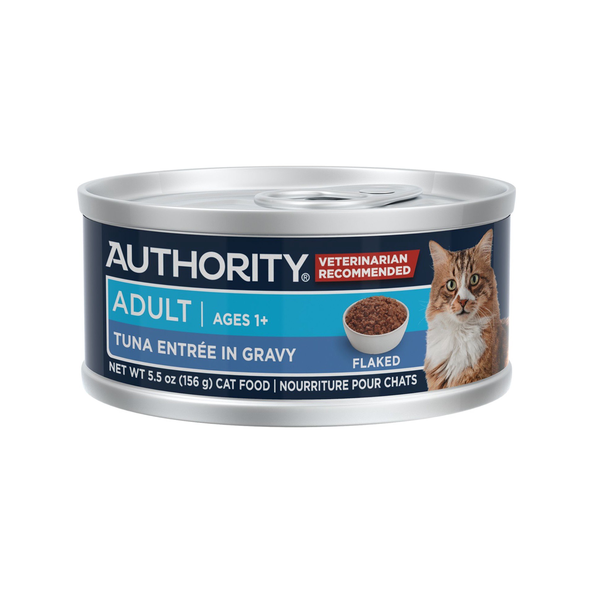 slide 1 of 1, Authority Everyday Health Indoor Cat Wet Food - 5.5 Oz, Flaked in Gravy, 5.5 oz