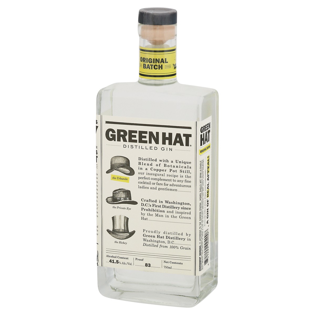 slide 7 of 9, Green Hat Gin Green Hat Original Batch Gin, 750ML, 750 ml