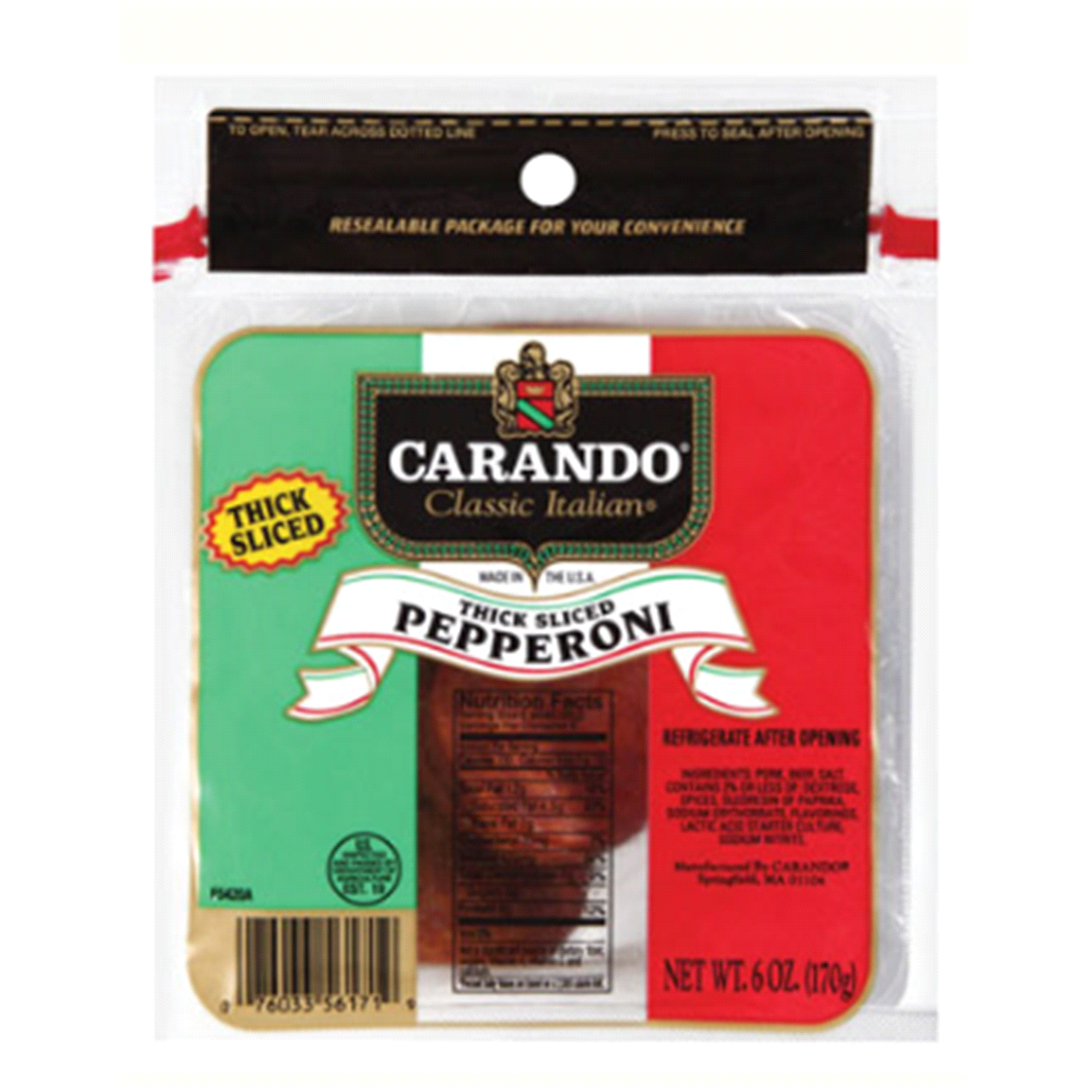 slide 1 of 8, Carando Classic Italian Pepperoni, 1 ct