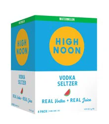 High Noon Watermelon Vodka Hard Seltzer 355ml Can 4pk