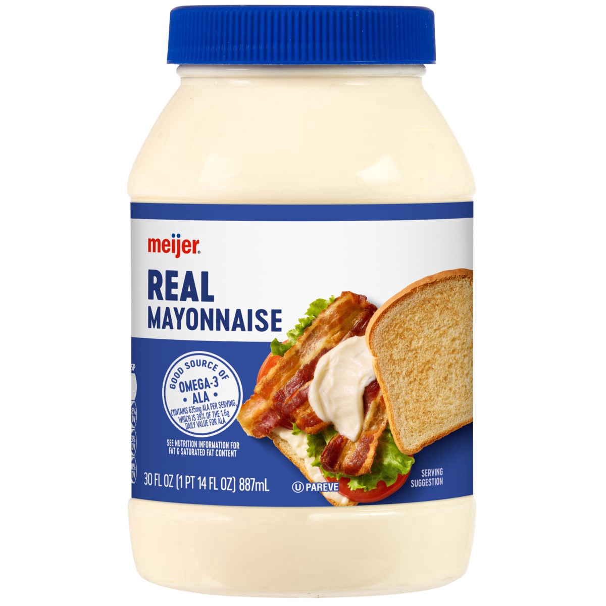 slide 1 of 9, Meijer Real Mayonnaise, 30 oz