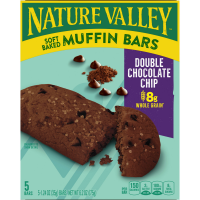 slide 7 of 13, Nature Valley Soft Baked Muffin Bars, Double Chocolate Chip, Made With Whole Grain, 5 Count, 6.2 oz, 5 ct