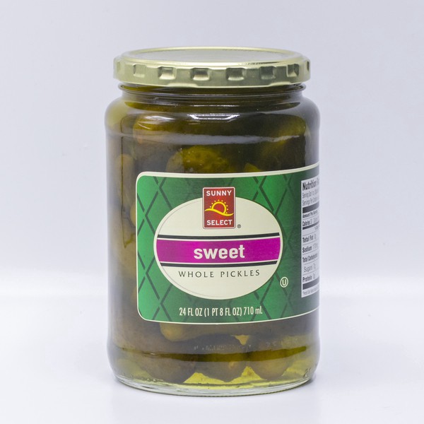slide 1 of 1, Sunny Select, Whole Sweet Pickles - 24 oz, 24 oz
