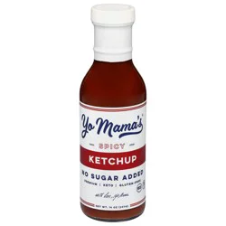 Yo Mama's No Sugar Added Spicy Ketchup 14 oz