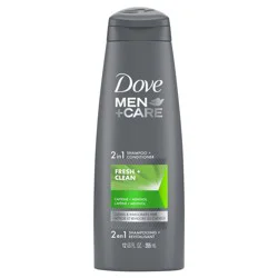 Dove Men+Care Fortifying 2 in 1 Shampoo and Conditioner Fresh and Clean with Caffeine, 12 oz