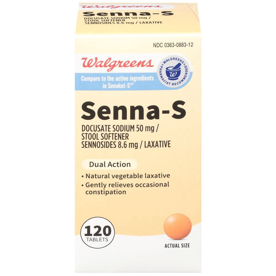slide 1 of 5, Walgreens Senna-S Laxative Tablets, 120 ct
