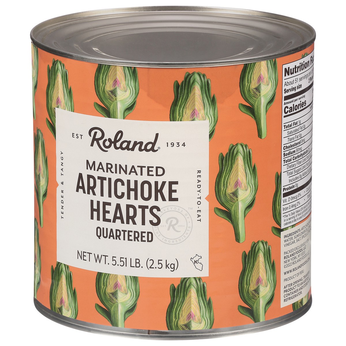 slide 3 of 11, Roland Quartered Marinated Artichoke Hearts 5.51 lb, 5.51 lb