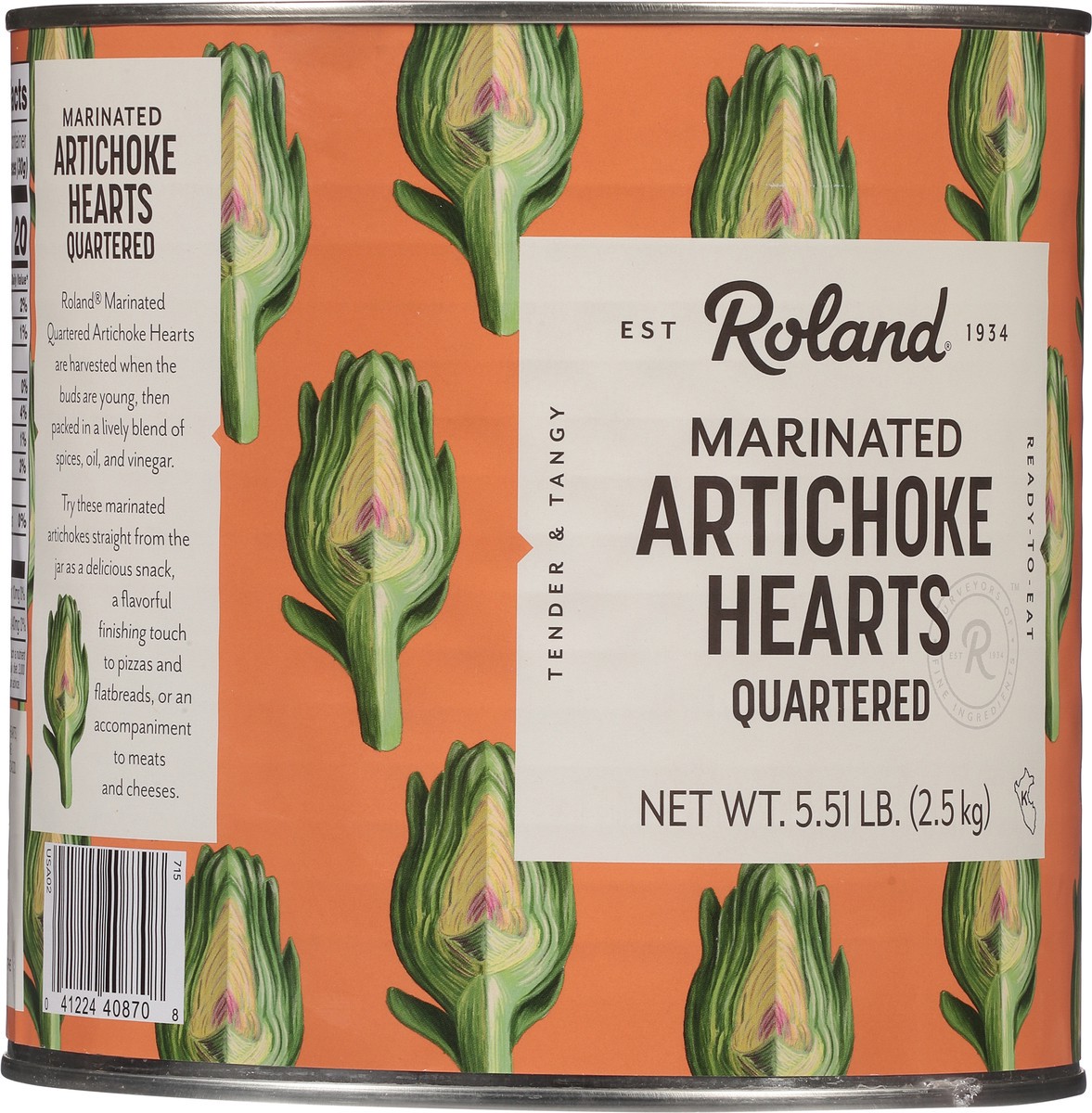 slide 10 of 11, Roland Quartered Marinated Artichoke Hearts 5.51 lb, 5.51 lb