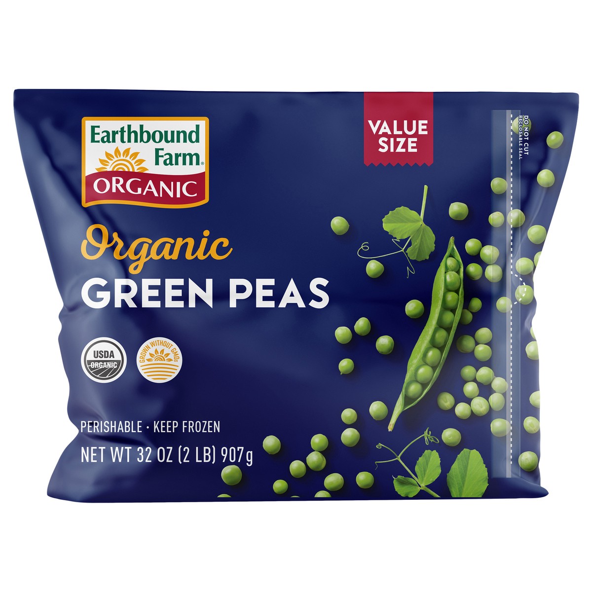 slide 1 of 13, Earthbound Farm Green Peas, 