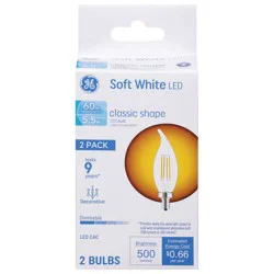 GE 5.5 Watts Soft White Classic Shape LED Light Bulbs 2 ea