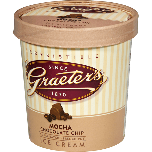 slide 4 of 8, Graeter's Handcrafted French Pot Ice Cream, Mocha Chocolate Chip, 1 pint