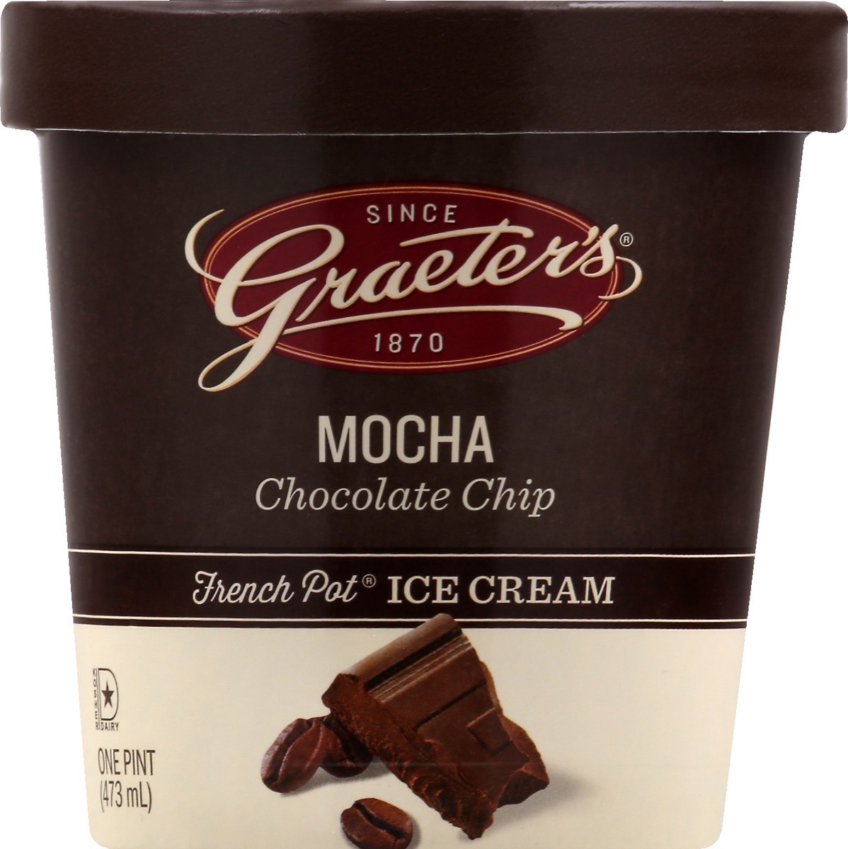 slide 9 of 9, Graeter's French Pot Mocha Chocolate Chip Ice Cream 1 pt, 1 pint